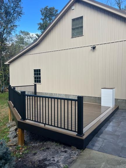view of deck banister