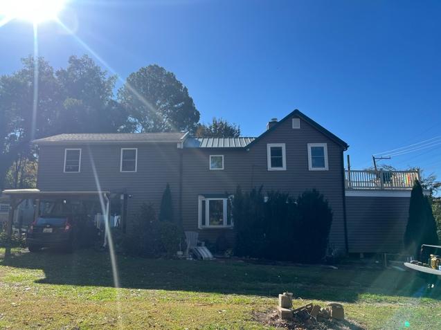 view of deck banister